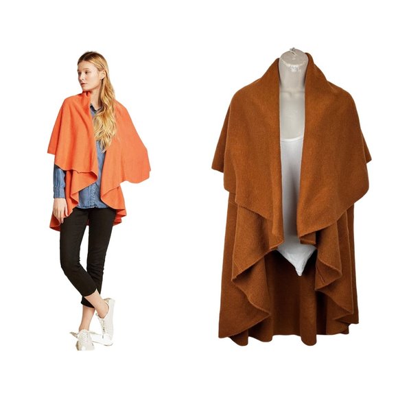 Look By M Women's‎ Basic Shawl Vest brown  One size - Picture 1 of 12